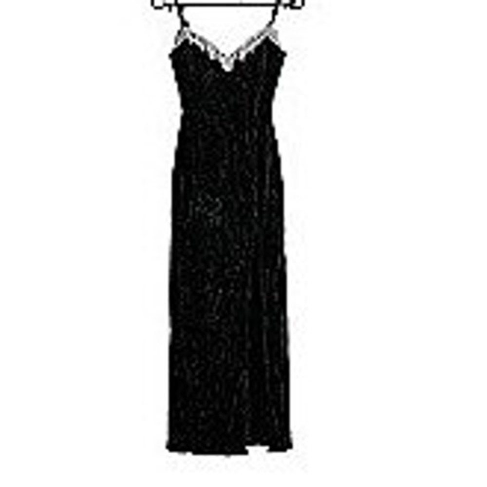 Vtg Black Whimsigoth Velvet HOCO Dress Sz 6 Dark Romance Burnout Vamp